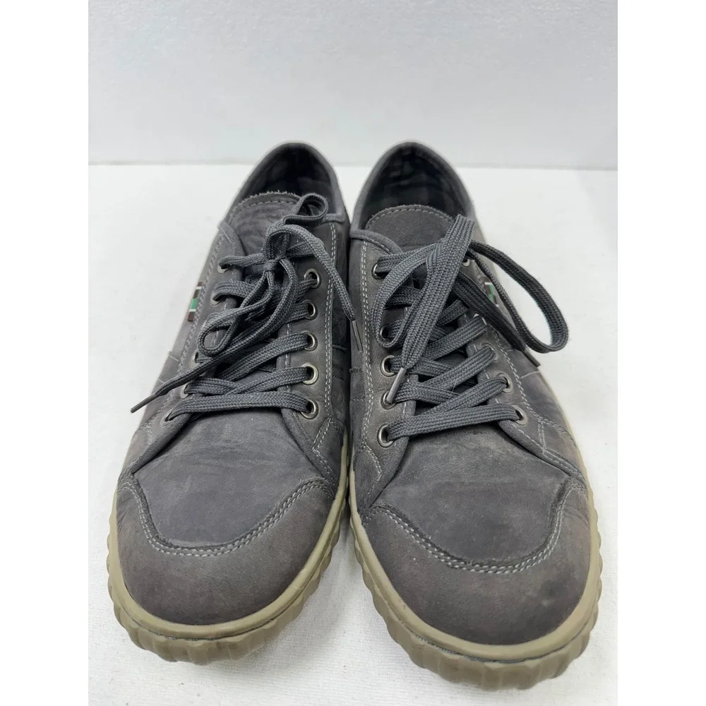 Muk Lugs Sneakers Mens Size 10 Gray Leather Low Top Lace Up Casual - Picture 2 of 11